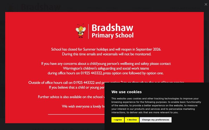 Screenshot of bradshawprimary.co.uk
