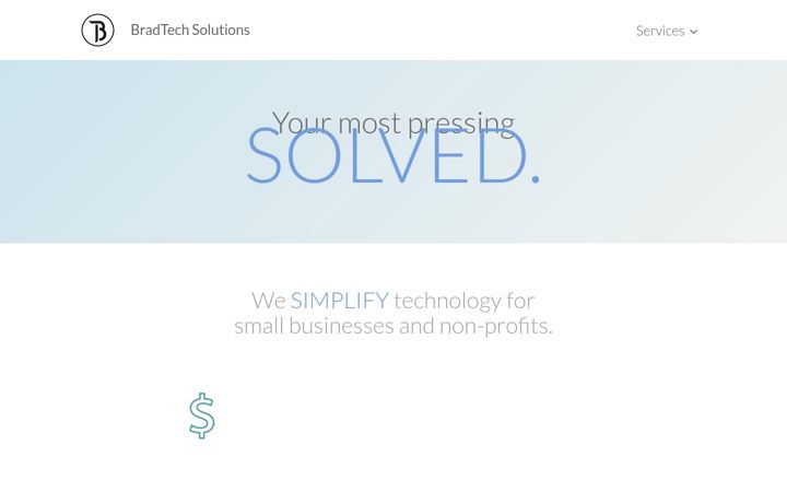 Screenshot of bradtechsolutions.com