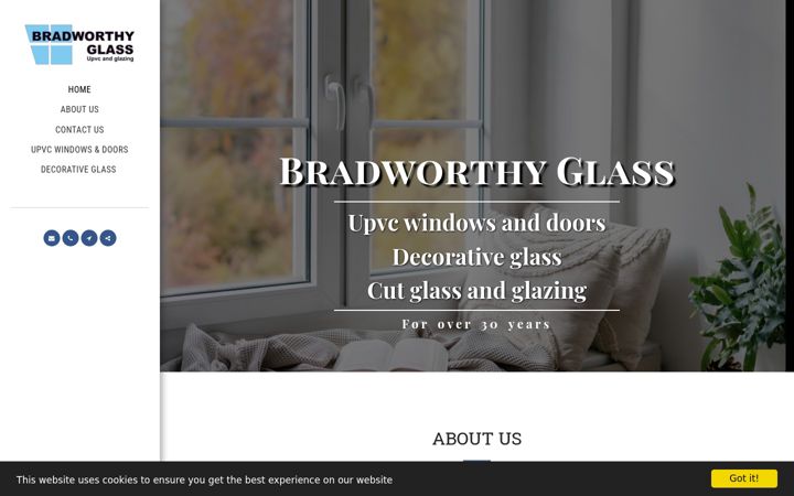 Screenshot of bradworthyglass.co.uk
