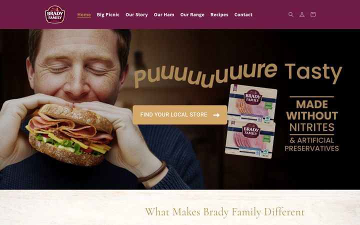 Screenshot of bradyfamily.ie