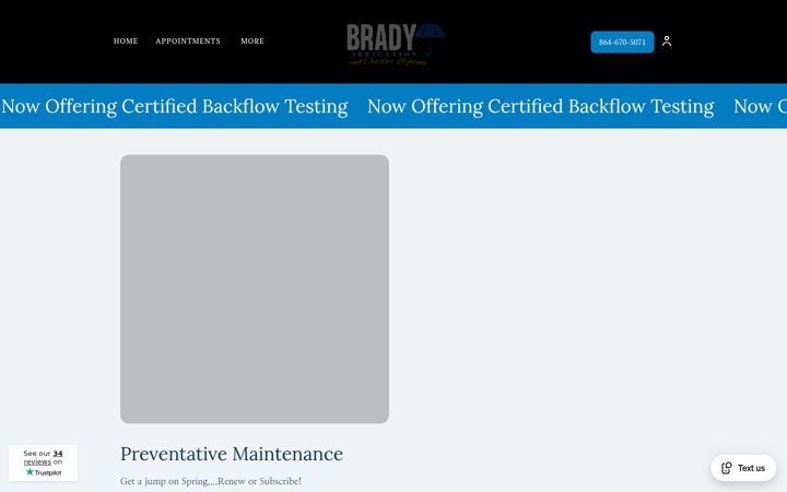 Screenshot of bradyirrigation.com