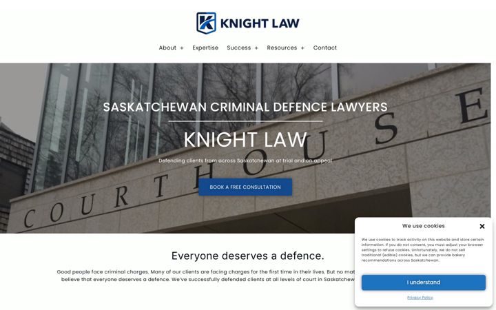 Screenshot of bradyknight.ca