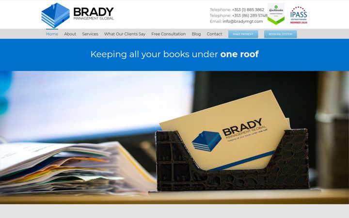 Screenshot of bradymgt.com