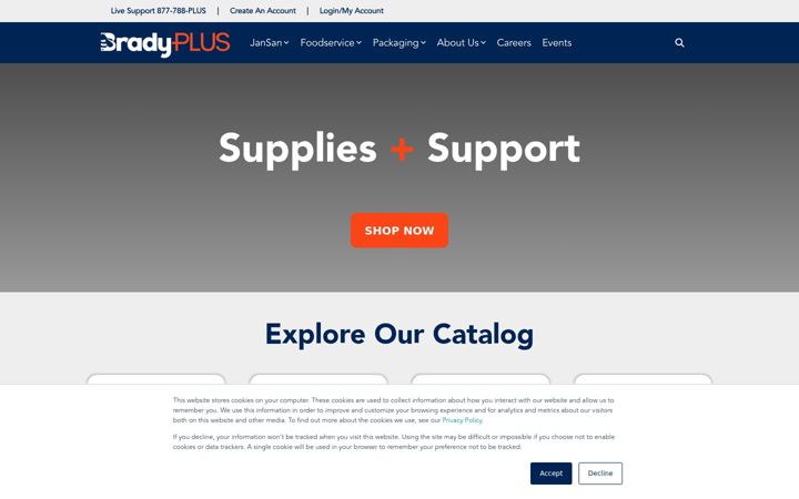 Screenshot of bradyplus.com