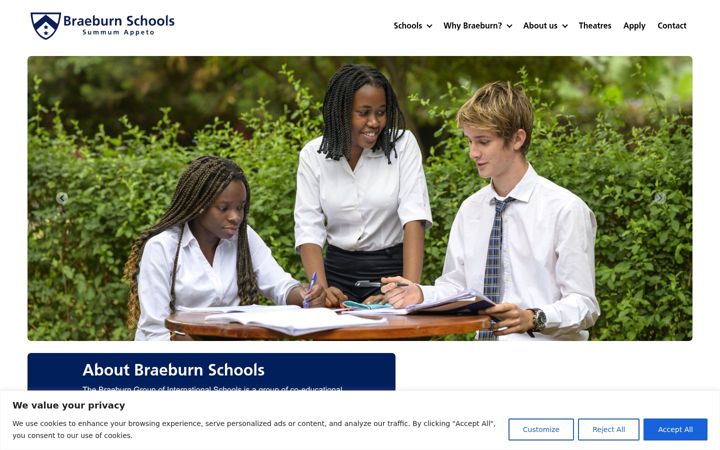 Screenshot of braeburn.com