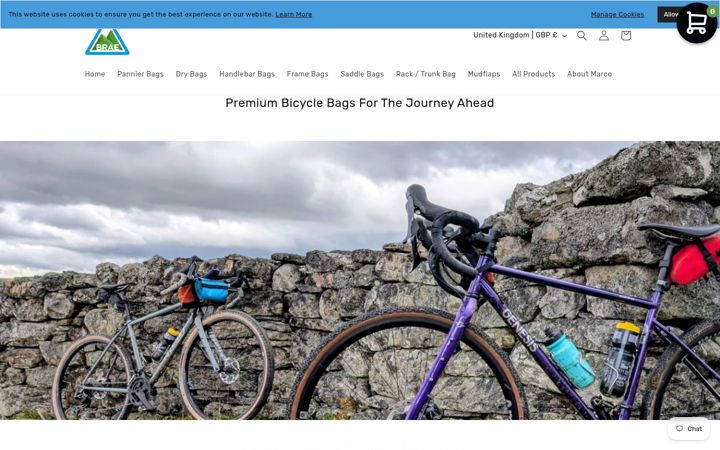 Screenshot of braecycling.com