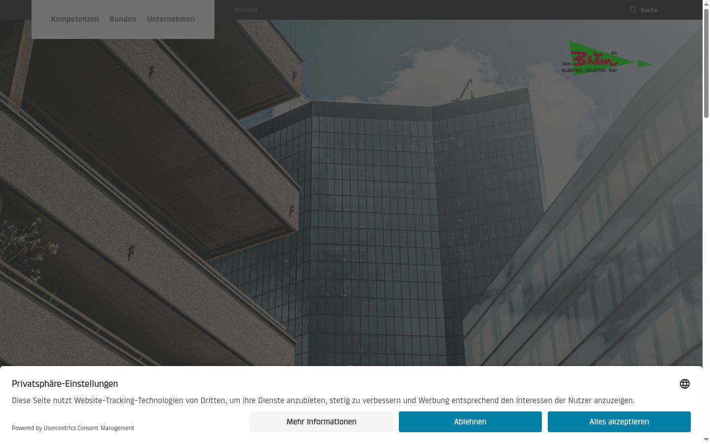 Screenshot del banner di consenso mostrato prima di qualsiasi interazione
