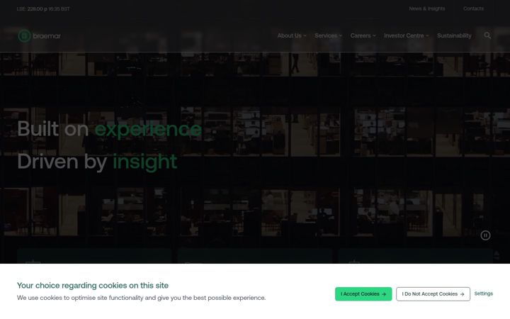 Screenshot of braemar.com