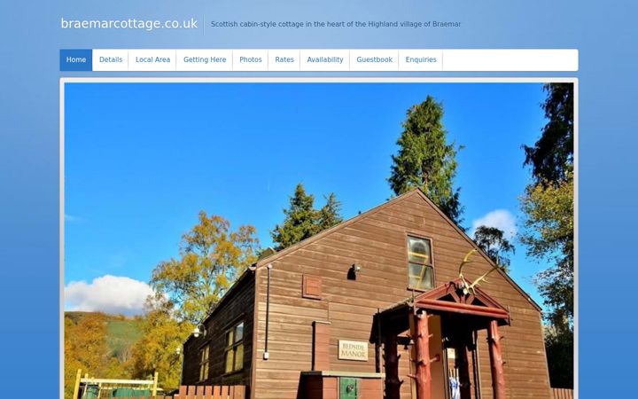 Screenshot of braemarcottage.co.uk