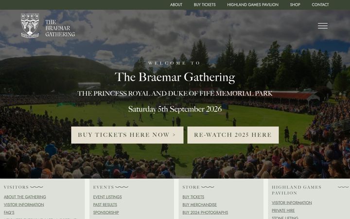 Screenshot of braemargathering.org