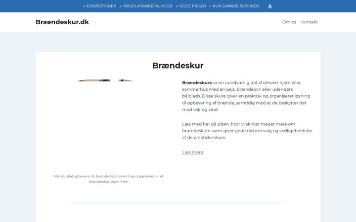 Screenshot of braendeskur.dk