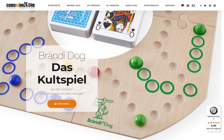 Screenshot of braendi-dog.de
