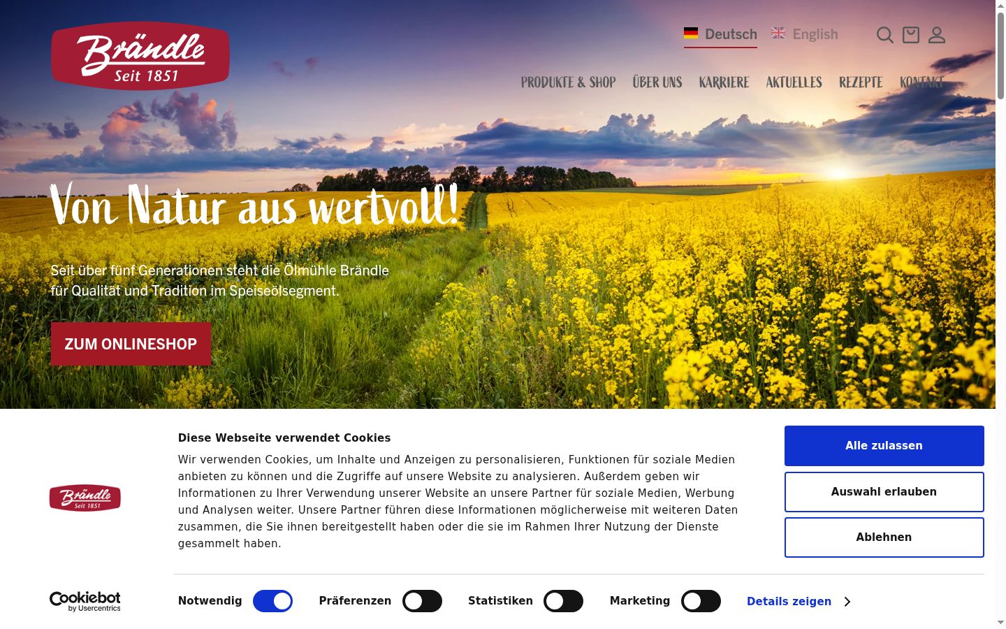 Zrzut ekranu banera zgody wyświetlanego przed jakąkolwiek interakcją