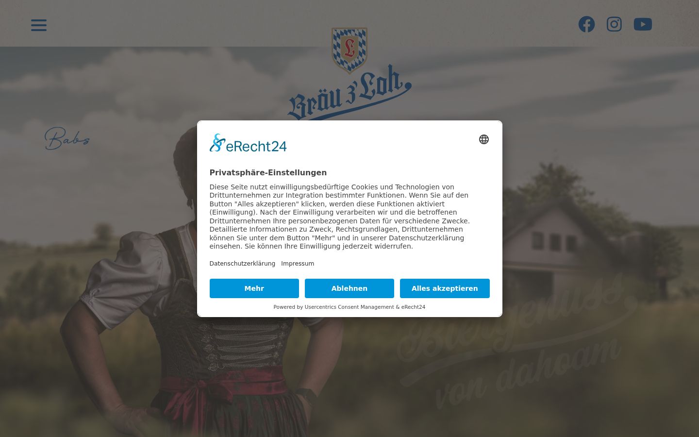 Screenshot tal-banner tal-kunsens muri qabel kwalunkwe interazzjoni