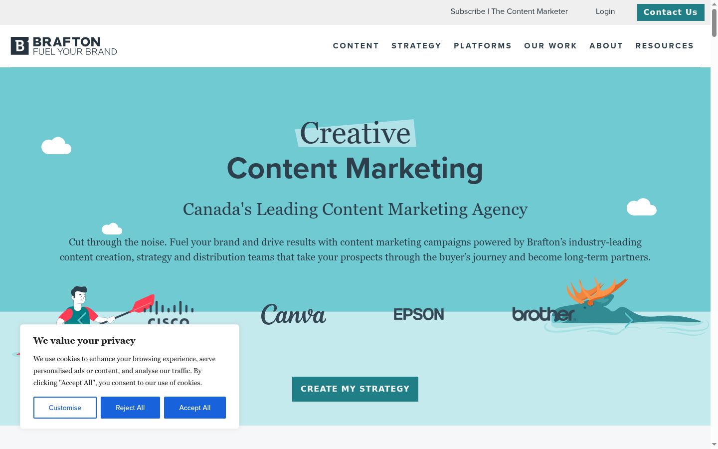 Screenshot of the consent banner shown before any interaction