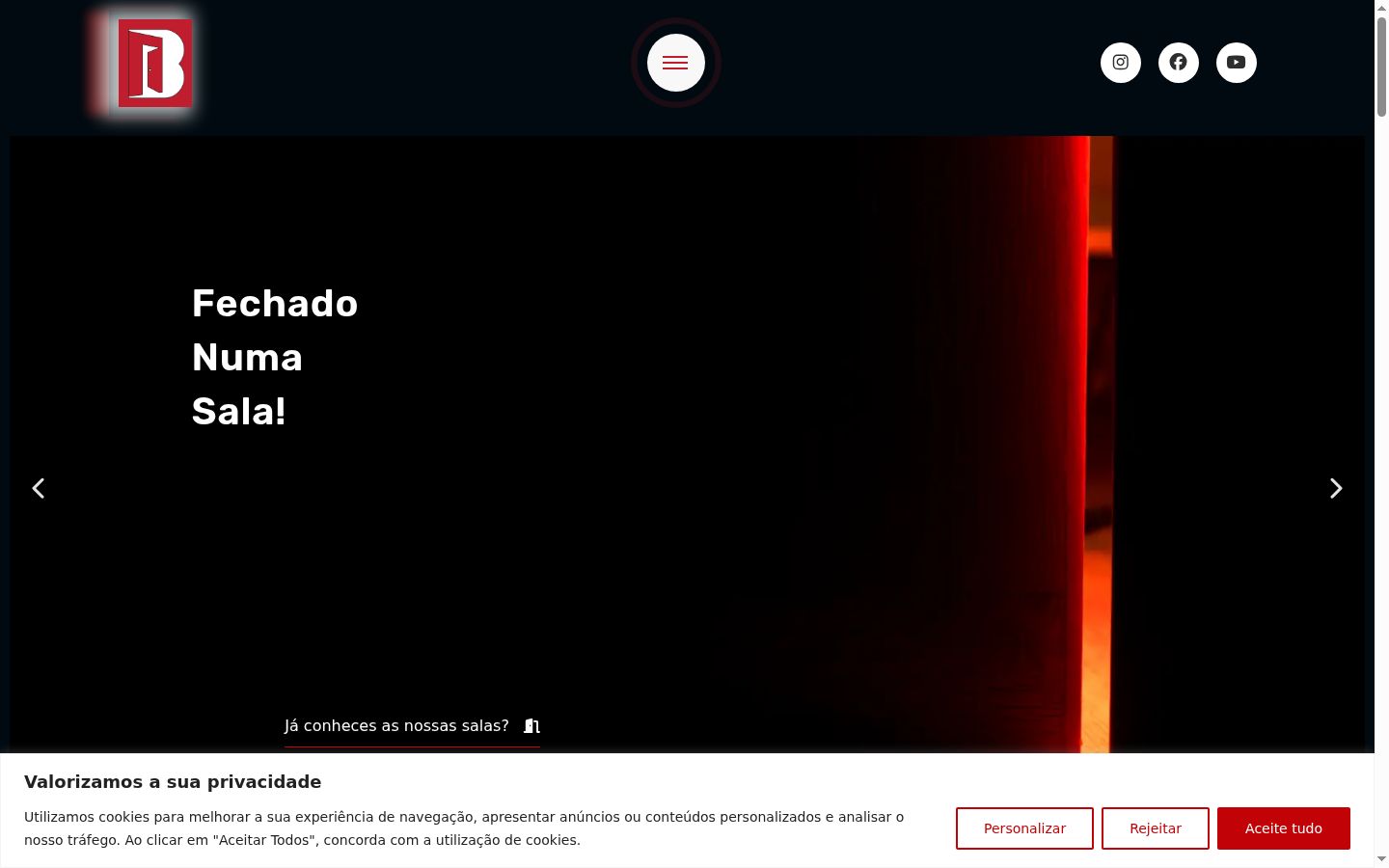 Captura de pantalla del banner de consentimiento mostrado antes de cualquier interacción