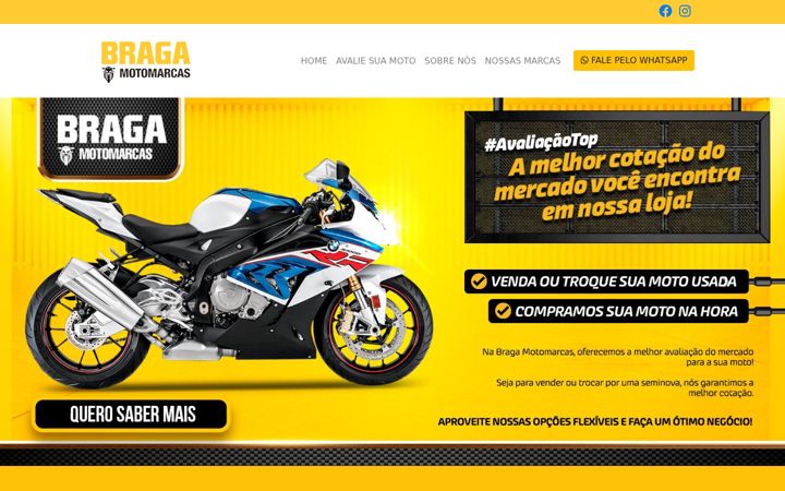 Screenshot of bragamotomarcas.com.br