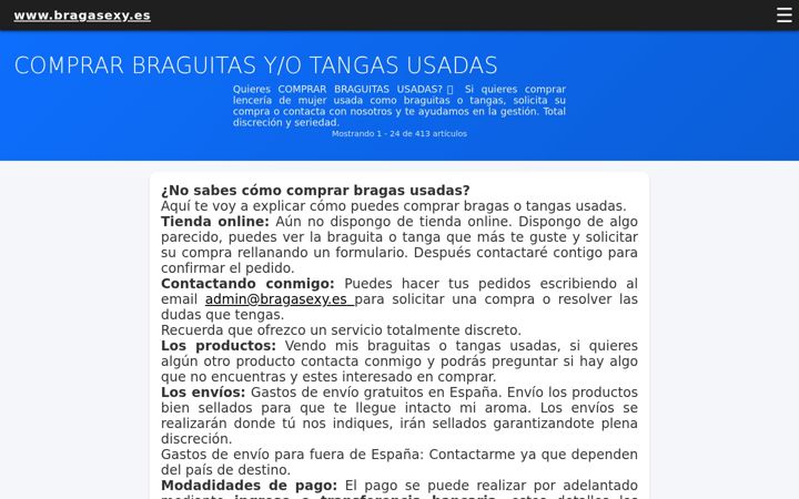 Screenshot of bragasexy.es