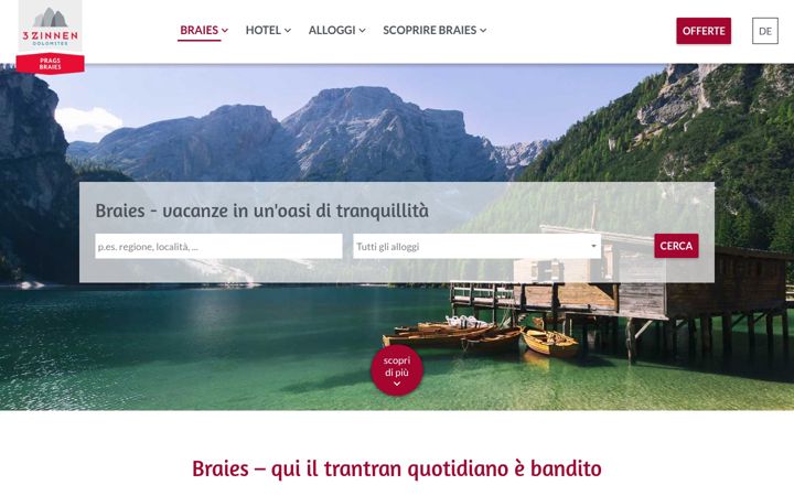 Screenshot of braies.org