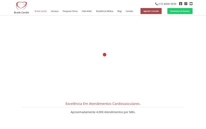Screenshot stránky brailecardio.com.br