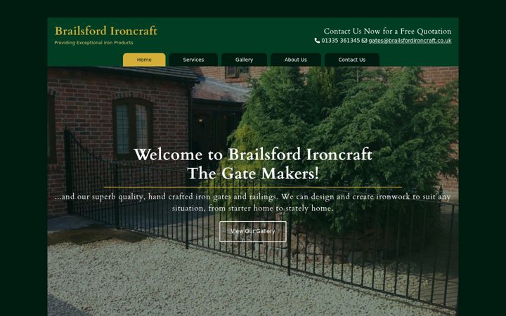 Screenshot of brailsfordironcraft.co.uk