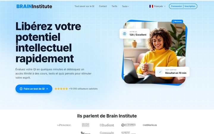 Screenshot of brain-institute.ai