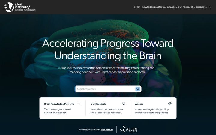 Screenshot of brain-map.org