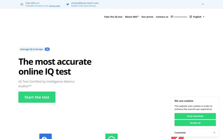 Screenshot of brain-metric.com