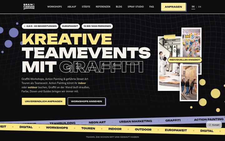 Screenshot ta' brain2canvas.de