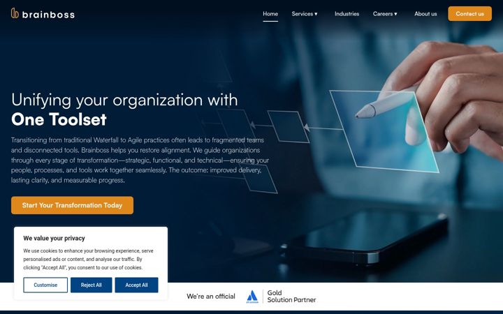 Screenshot of brainboss.nl
