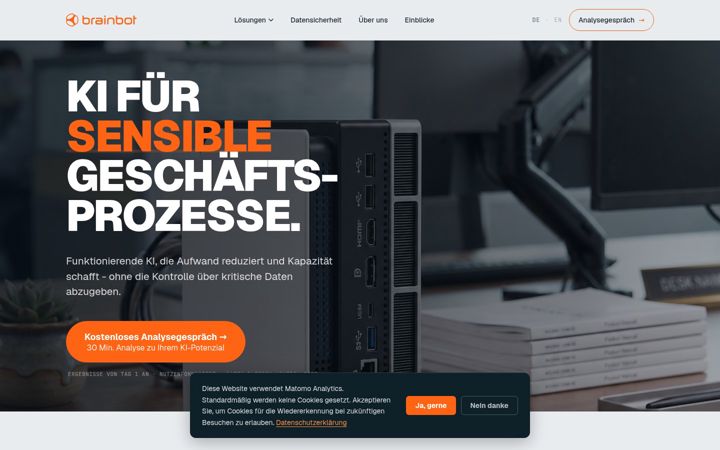 Screenshot of brainbot.com