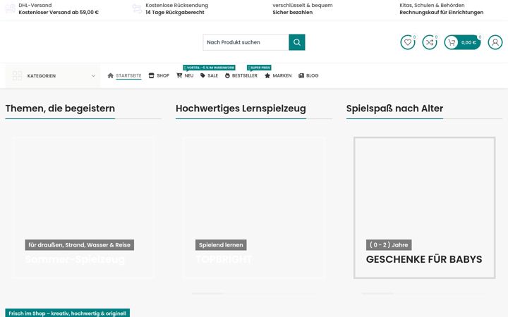 Skjermbilde av brainbowtoys.de