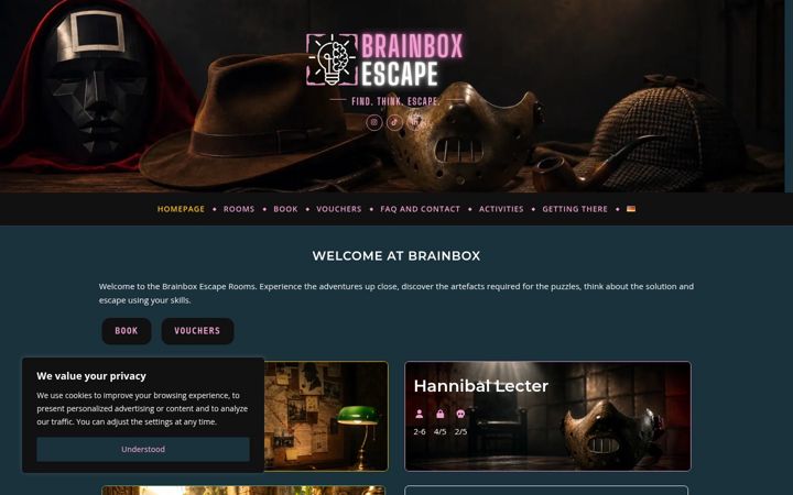 Screenshot of brainbox-escape.ch