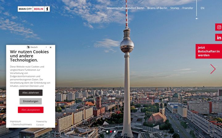 Screenshot of braincity.berlin
