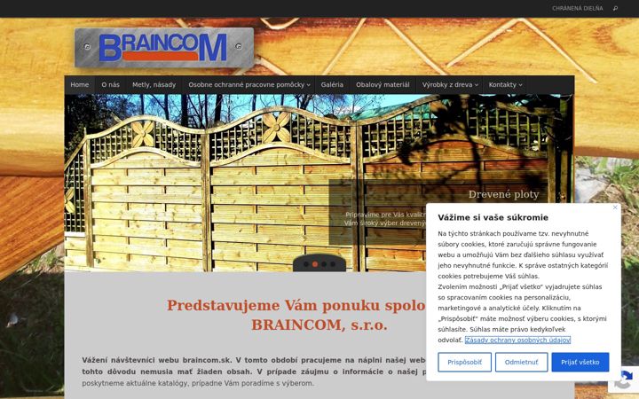 Screenshot of braincom.sk