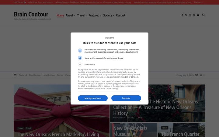 Screenshot of braincontour.com