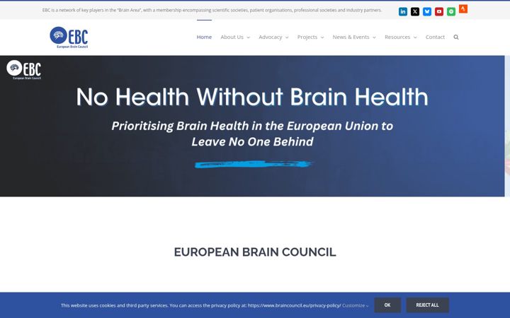 Skjermbilde av braincouncil.eu