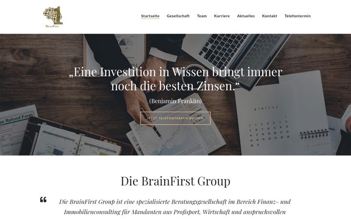 Screenshot του brainfirst.de