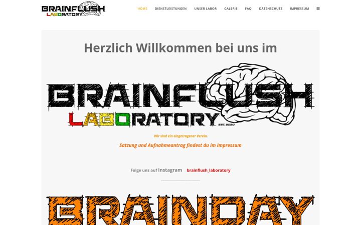 Screenshot of brainflush-laboratory.de