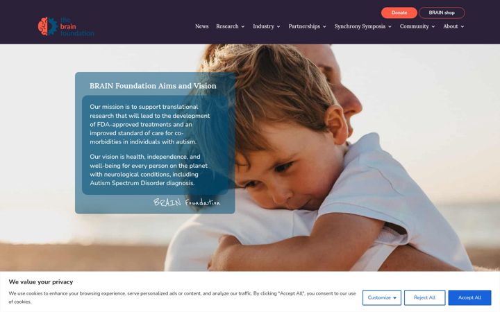 Skærmbillede af brainfoundation.org