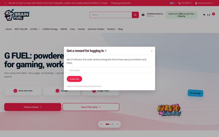 Skjermbilde av brainfuel.eu