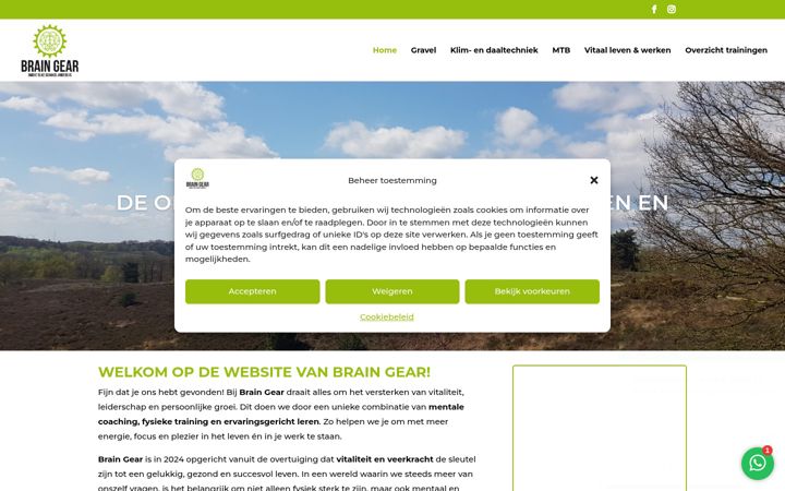 Screenshot of braingear.nl