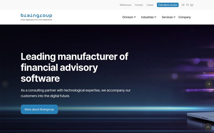 Screenshot of braingroup.ch