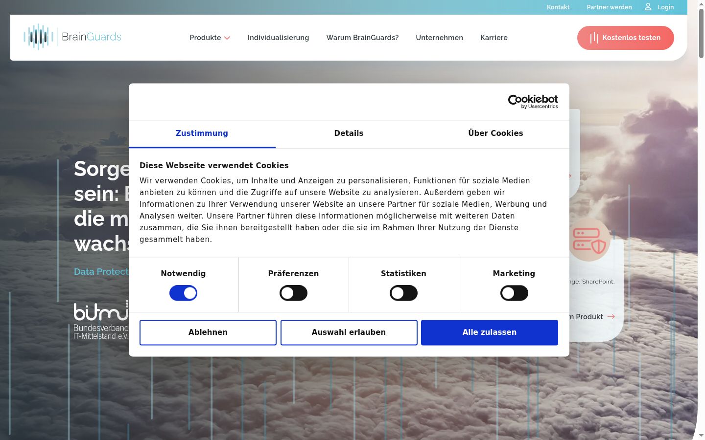 Sutikimo reklamjuostės, rodytos prieš bet kokią sąveiką, ekrano kopija