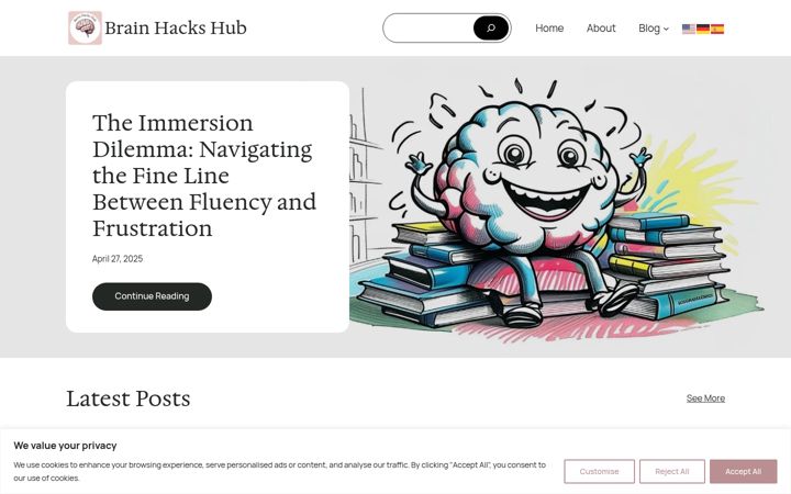 Screenshot of brainhackshub.com