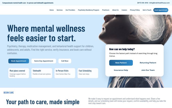 Screenshot of brainhealthusa.com