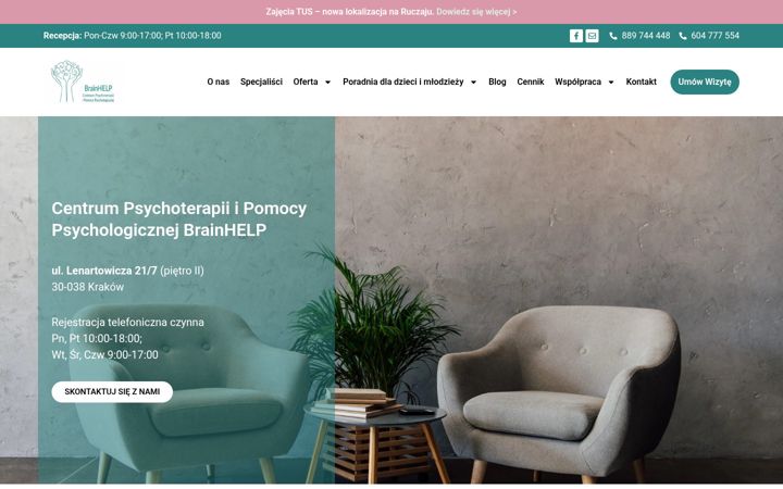 Captură de ecran a brainhelp.pl