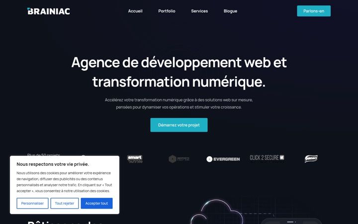 Screenshot of brainiacqc.ca