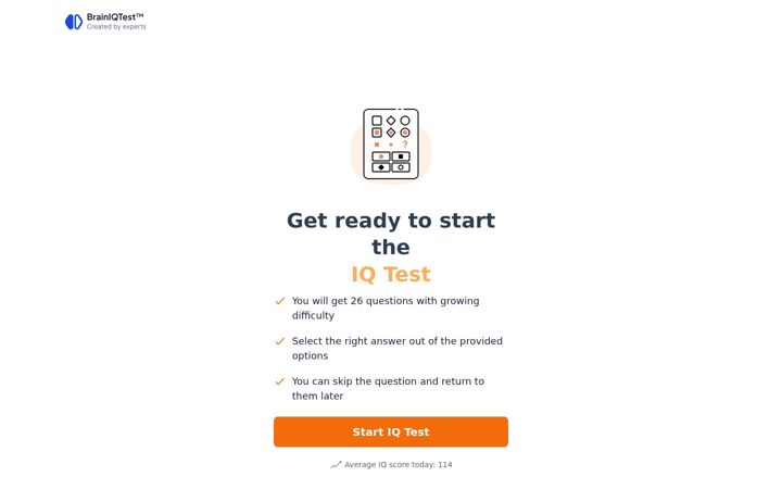 Screenshot of brainiqtest.xyz