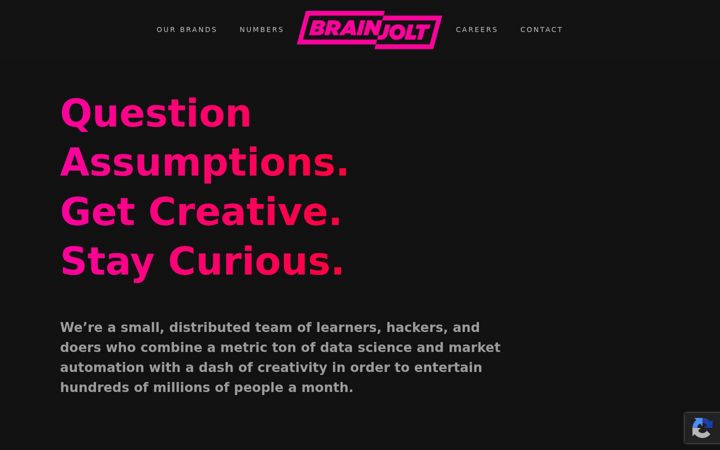 Screenshot of brainjoltmedia.com